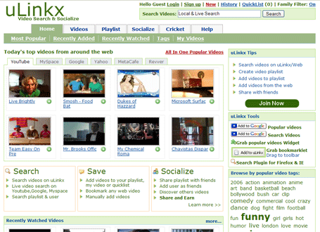 uLinkx.com Home Page