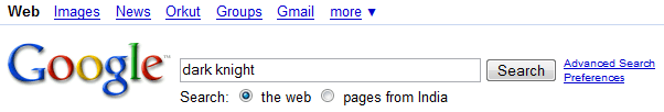 Google Dark knight Google Dark knight
